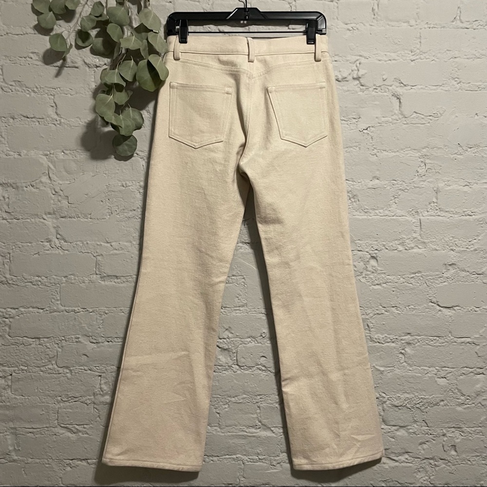 Cream Canvas Straight Leg Pants - Picture 2 of 6